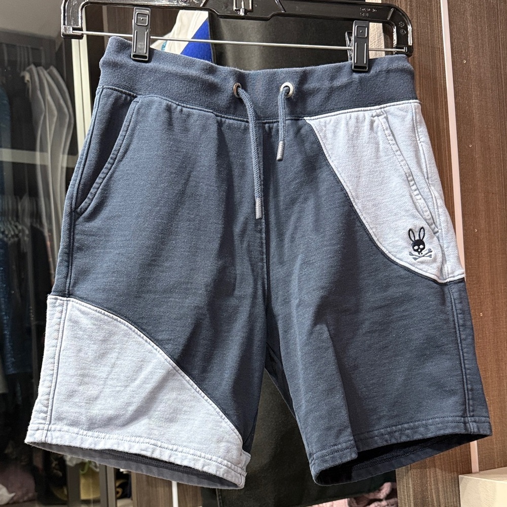 Psycho Bunny Kids Navy and Light Gray Shorts